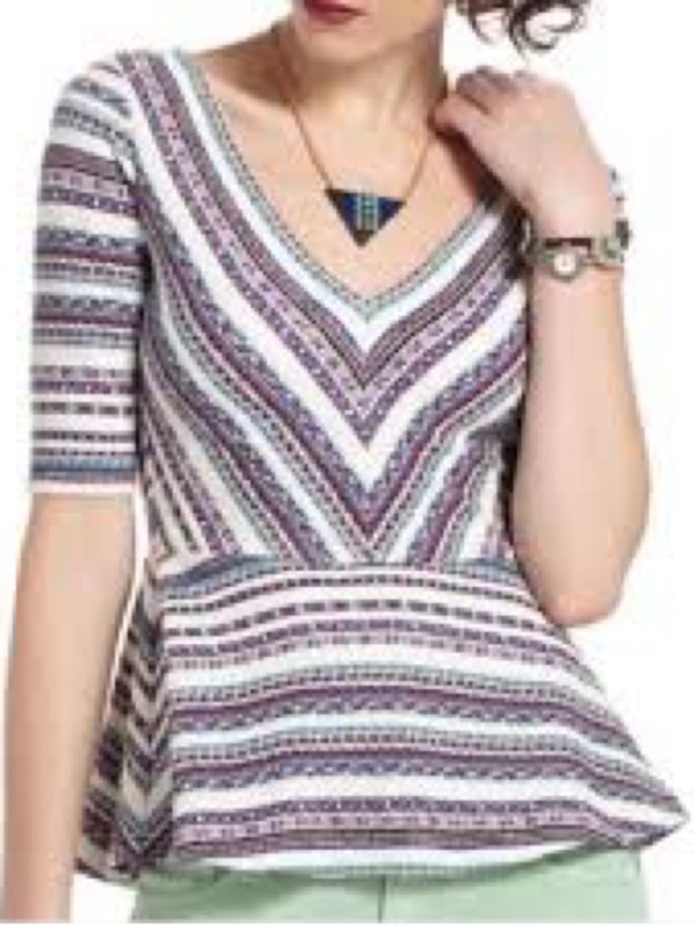 Anthropologie Deletta Peplum Top